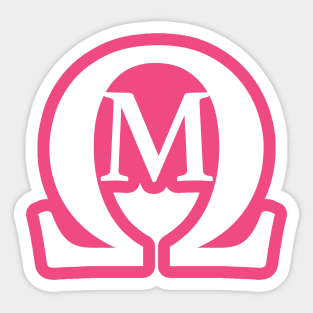 Omega Mu Pink Tee Sticker